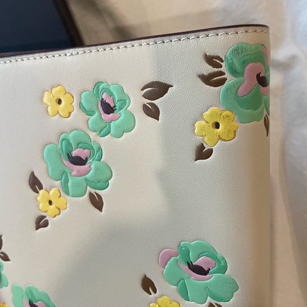 Coach Floral Leather Notebook Cover - Picture 4 of 7